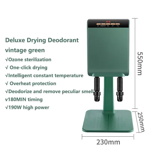 Shoe Dryer and Deodorizer with Ozone Sterilization功能:
Fast Drying and Odor Removal Device for Shoes