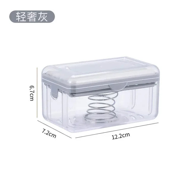 Soap Box Hand-free Rub Soap Bubbler Soap Drain Dish Holder Multifunctional Bathroom Kitchen Soaps Storage Container with Rollers.