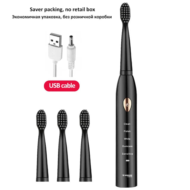 Sonic Electric Toothbrush
5 Modes
4 8 Electric Toothbrush Heads Attachments
Rechargeable Tooth Brush
Ultrasonic Sound Brush