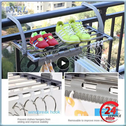 Stainless Steel Balcony Drying Shoe Rack
Folding Window Diaper Drying Rack
Laundry Clothes Dryer Portable Towel
Storage Rack