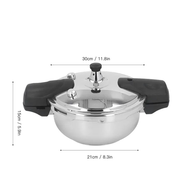 Stainless Steel Mini Pressure Cooker 1.8L
Pressure Cooker Oyster Fish Head Pot 1.8 Liter
