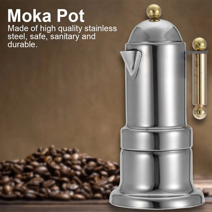 Stainless Steel Moka Pot Stovetop Espresso Coffee Maker with Safety Valve 200 Ml
Stovetop Espresso Coffee Maker
200 Ml
Stainless Steel
Safety Valve