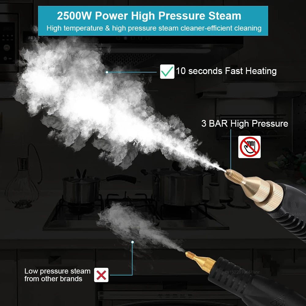 Steam Cleaner 2500W Handheld High Pressure Steam Cleaner