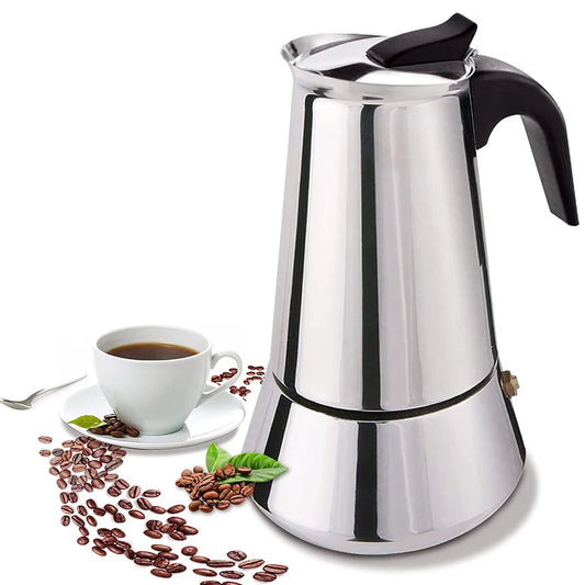 Stovetop Espresso Maker Moka Coffee Maker Stainless Steel Moka Pot
Italian Classic Espresso Moka Pot 9cup/450ml