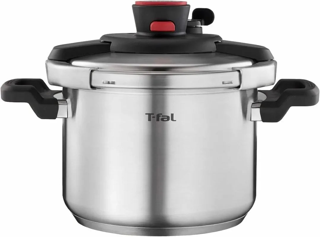 T-fal Clipso Stainless Steel Pressure Cooker 6.3 Quart Silver