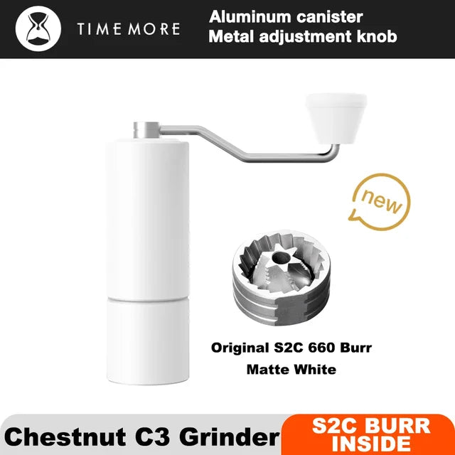 TIMEMORE Chestnut C3 Manual Coffee Grinder Portable Pour over Espresso Grinder S2C Burr Inside Hand Grinder