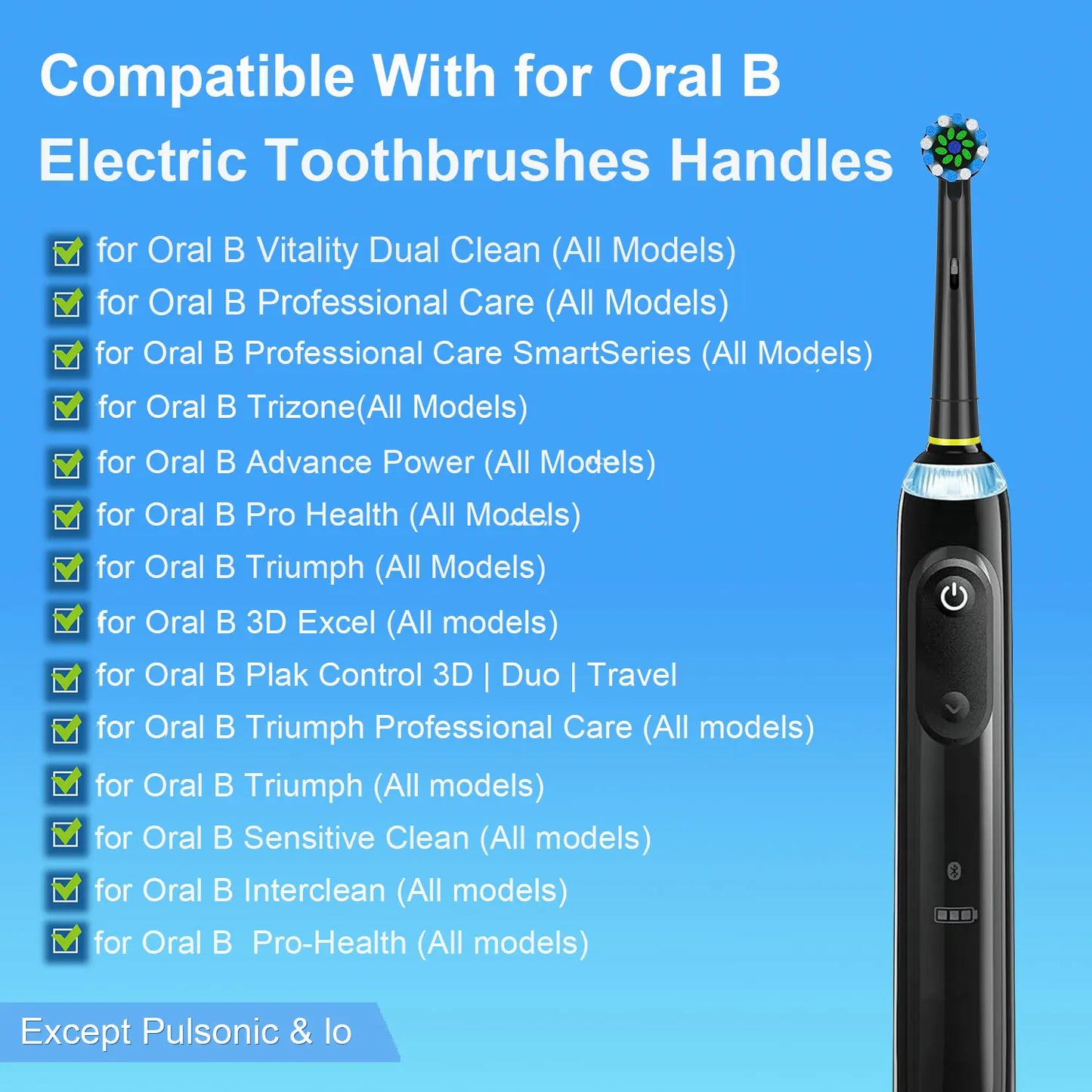 Toothbrush Heads Compatible with Braun Oral B Electric Toothbrush, Replacement Toothbrush Heads Fit for Oral b, 16Pack.