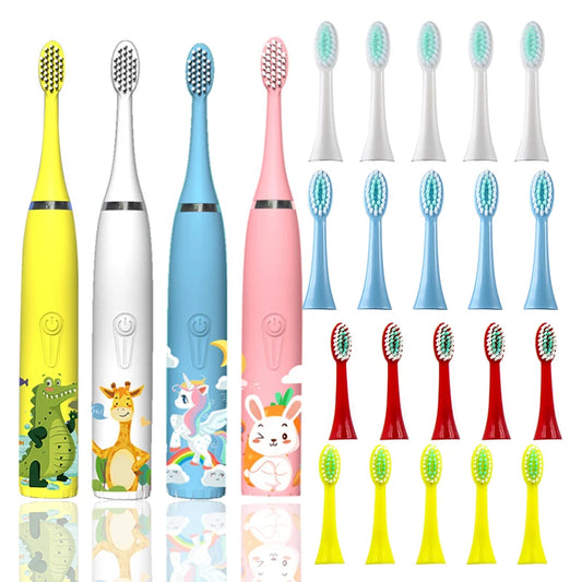 Kids Sonic Cartoon Electric Toothbrush Tails Sonic Battery Electric Teeth Brush 7 Color Options Cleaning Brush