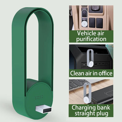 USB Air Purifier Car Air Freshener Bathroom Negative Ion Portable Dust Odor Remover Tool Low Noise Ionizer Household Appliance: USB Air Purifier