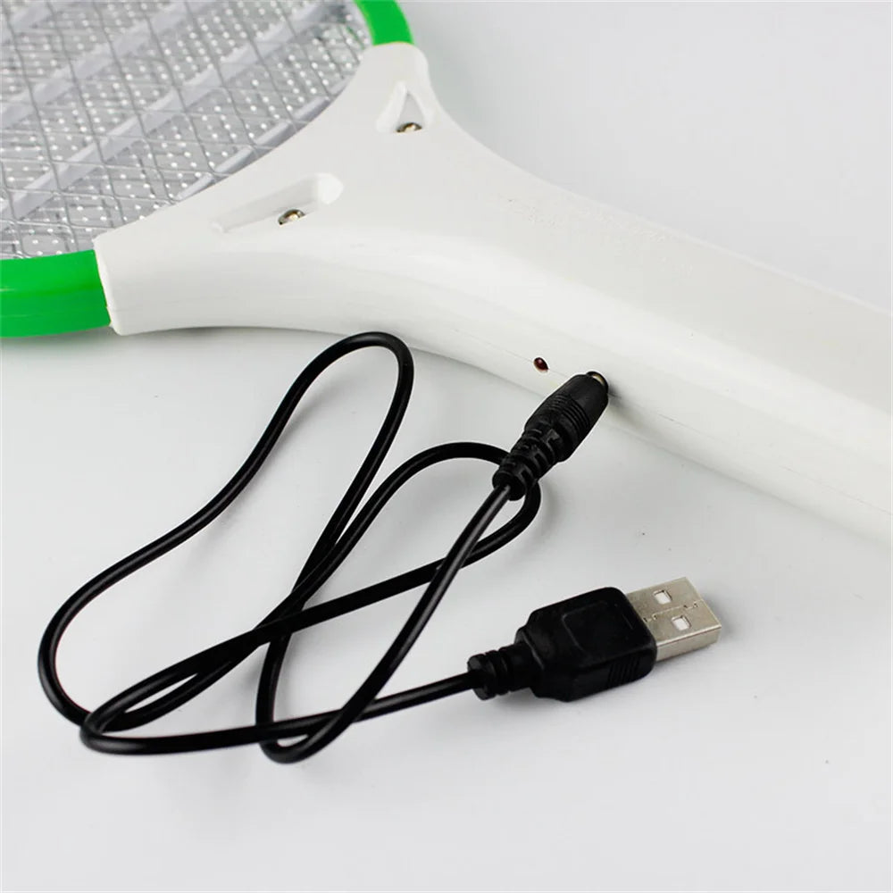 Mini Electric Mosquito Swatter Bug Zapper Rechargeable Handheld Racket