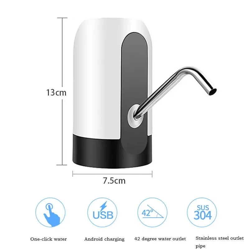 USB Electric Pump Rechargeable Water Dispenser  
Beverage Bottle Carboy Drinkware Kitchen Dining