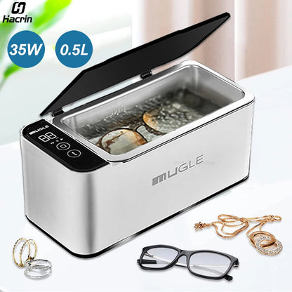 Ultrasonic Glasses Jewelry Cleaner 500ML Machine