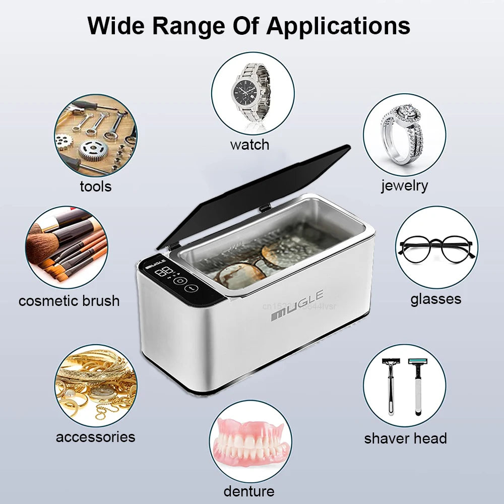 Ultrasonic Glasses Jewelry Cleaner 500ML Machine