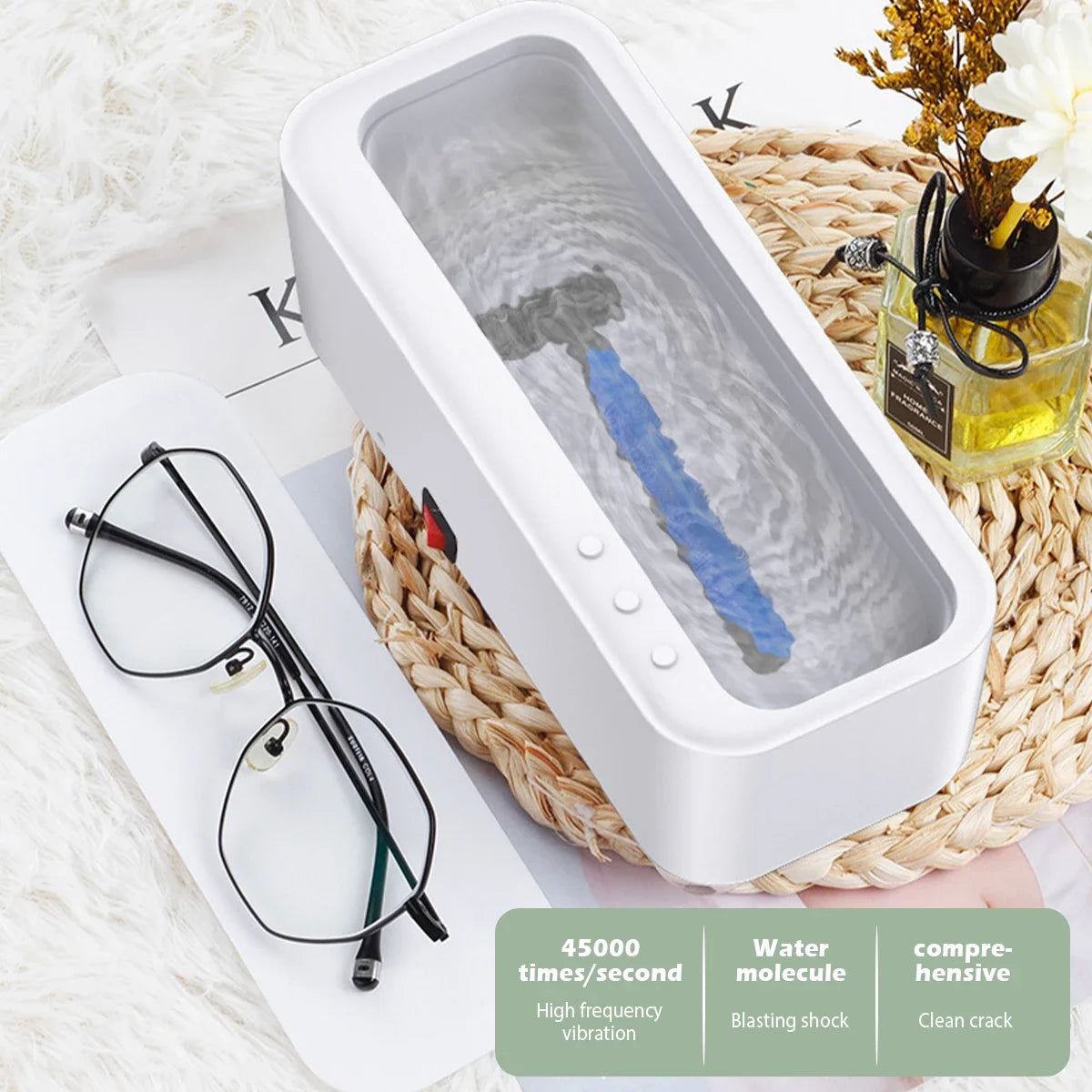 Portable Ultrasonic Cleaner for Glasses Jewelry