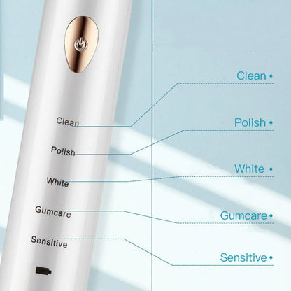 Ultrasonic Electric Toothbrush With 4 Brush Heads