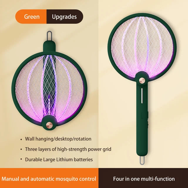 Foldable Electric Mosquito Swatter USB Rechargeable Zapper.