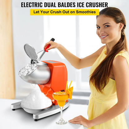 VEVOR Electric Ice Shaver Crusher Snow Cone Maker Machine