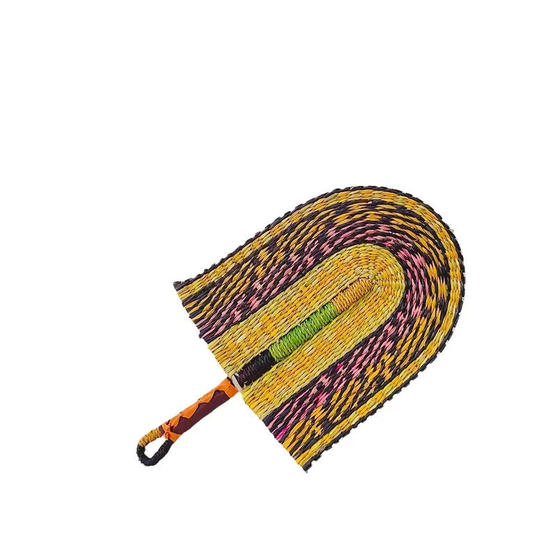 Vietnamese Seaweed Woven Grass Woven Fan Wall Hanging
African Elements Ins Wind Wall Decoration 
Summer Hand-shake