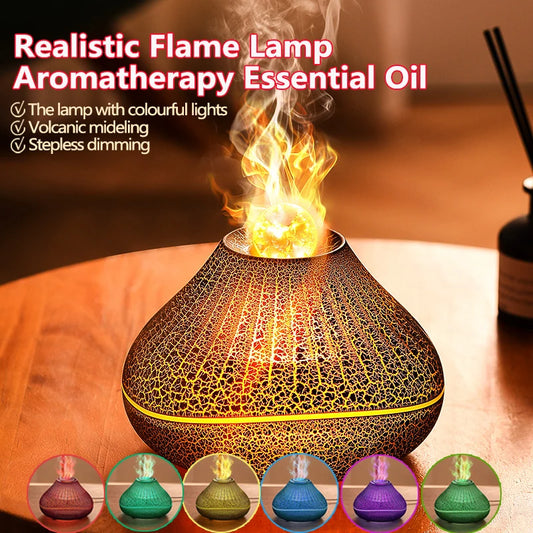 Volcanic Aroma Diffuser Essential Oil Lamp 160ml
USB Portable Air Humidifier with Color Flame Night Light