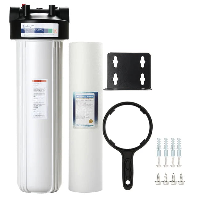 Whole House Water Filter System
2-stage Clear Home Water Pre-Filtration
Large Flow Water Purifier Reduce Odor
Chlorine Sediment