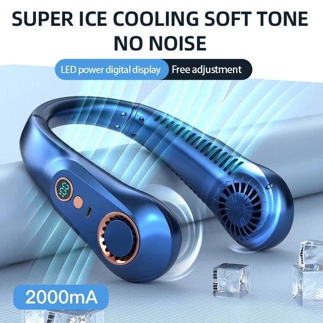 Mini Neck Portable Bladeless Hanging Neck Rechargeable Air Cooler