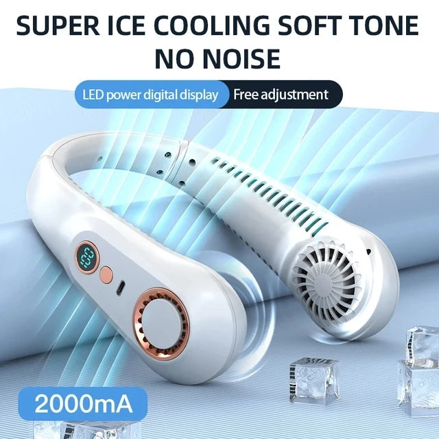 Mini Neck Portable Bladeless Hanging Neck Rechargeable Air Cooler