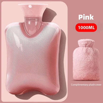 Winter Cute Hand Warmer Hot Water Bag Plush 2000/1000ml Soft Reusable