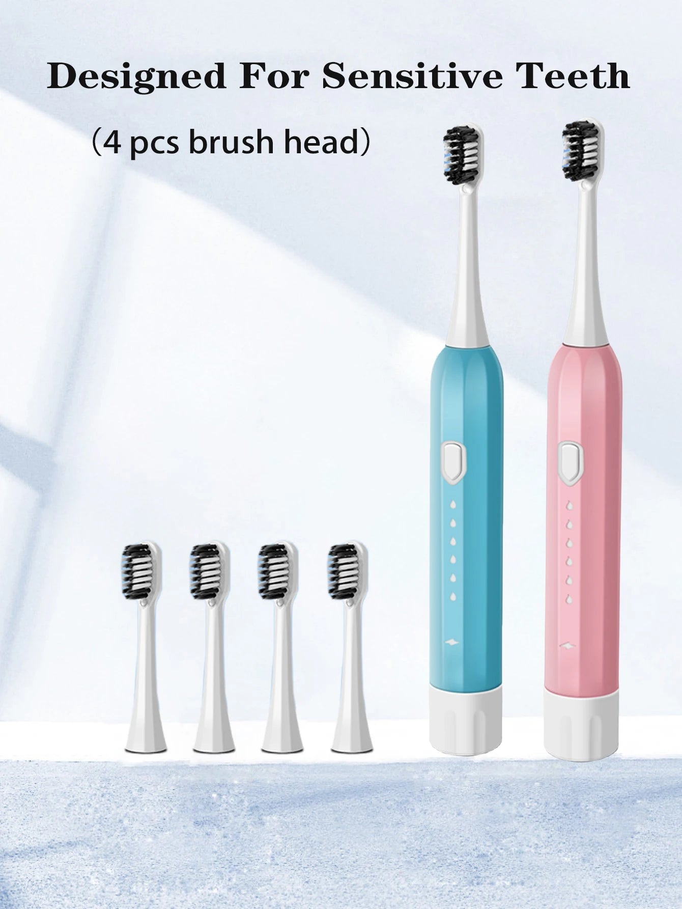 Ultrasonic Electric Toothbrush with 4 Brush Heads
