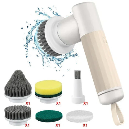 Xiaomi Electric Spin Scrubber Cleaning Brush 2 Speeds 6 Heads