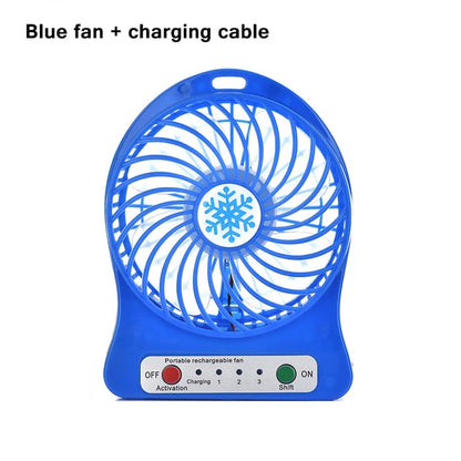 Xiaomi Portable Mini Fan Air Cooler USB Chargeable Desktop Fans 3 Mode Speed Regulation Summer Outdoor Hand Fans with LED Lights.