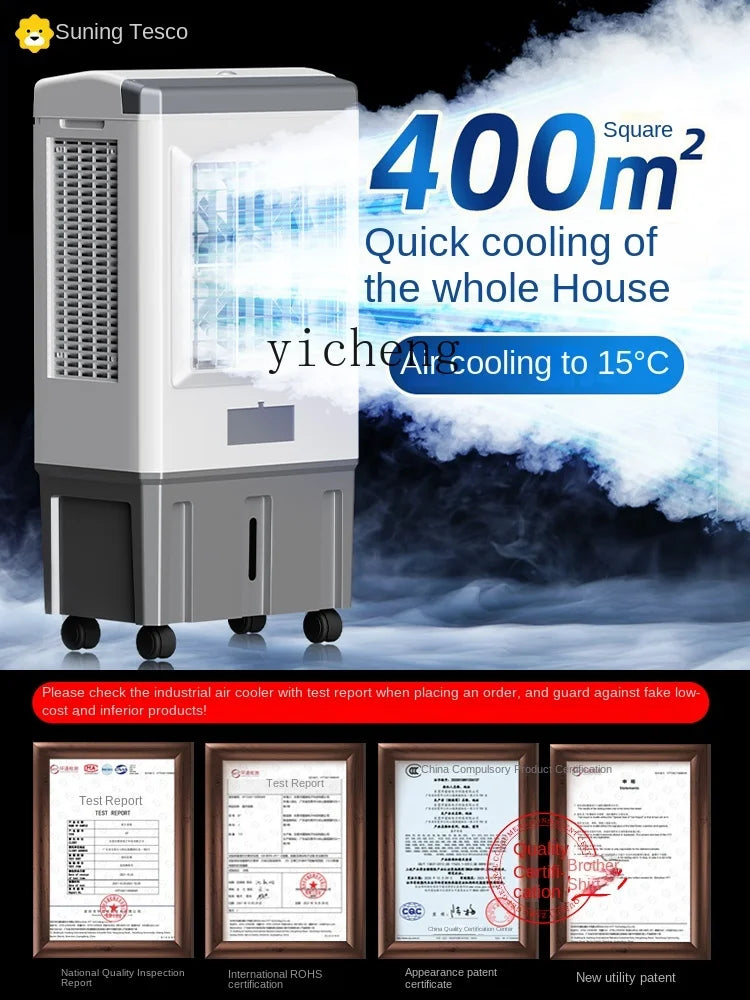 ZF Air Cooler Household Air Conditioner Fan Commercial Mobile Cooling Fan Water Filling