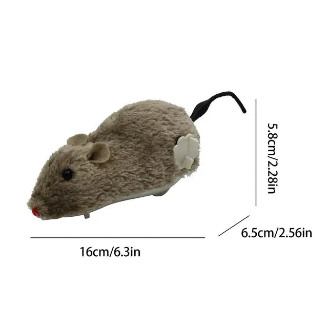 Mouse Plush Wind Up Cat Toy